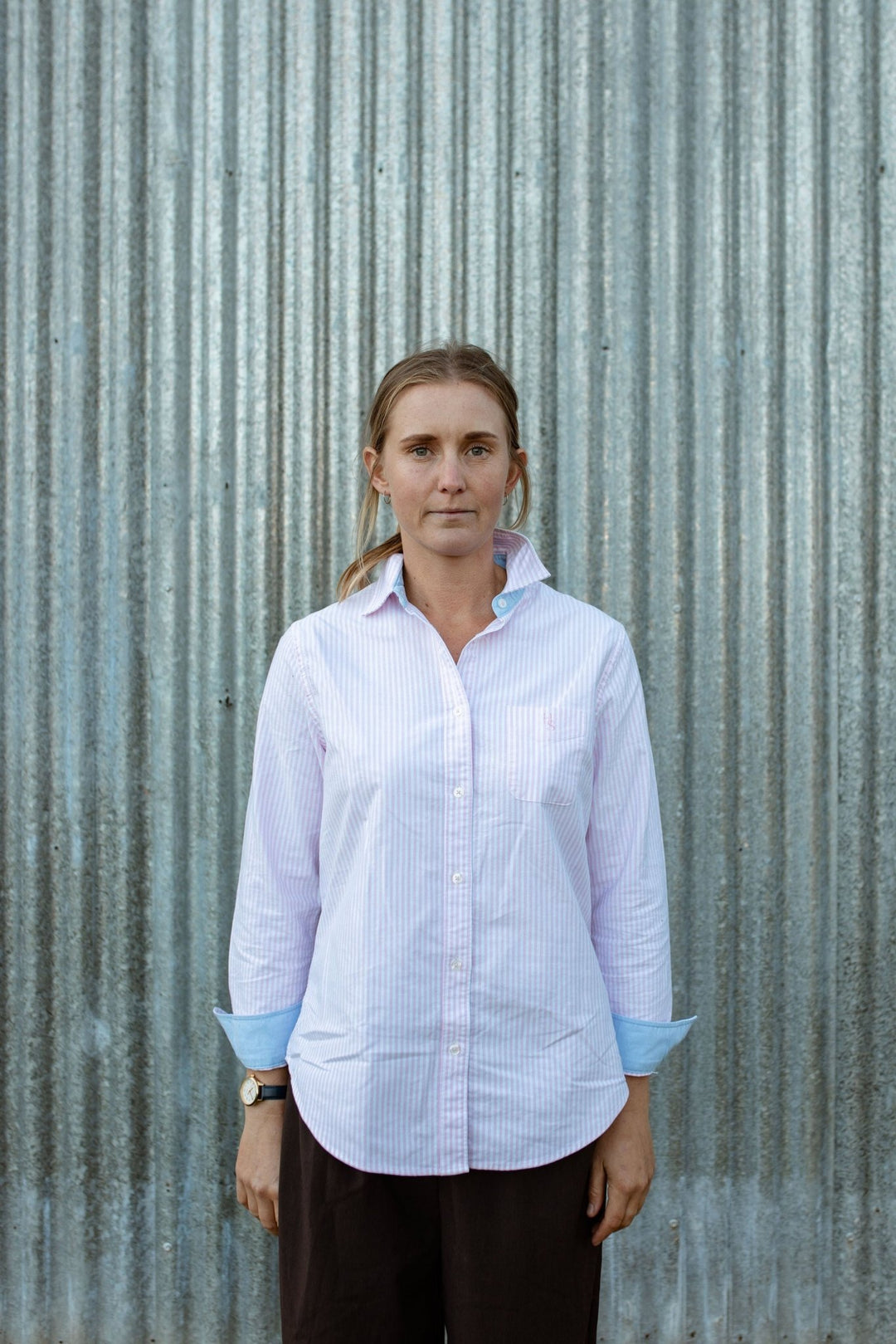 Grace Oxford Cotton Shirt - H&S Heritage