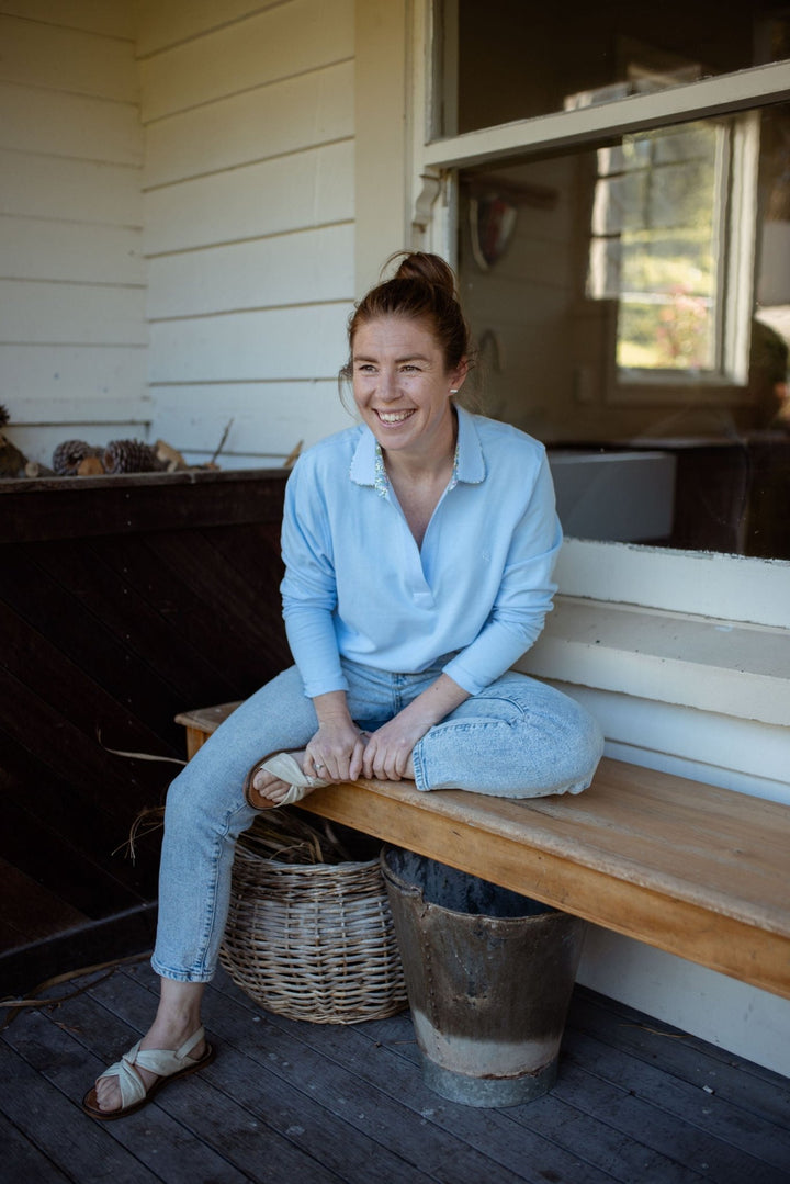 Harriet Polo in Light Blue - H&S Heritage