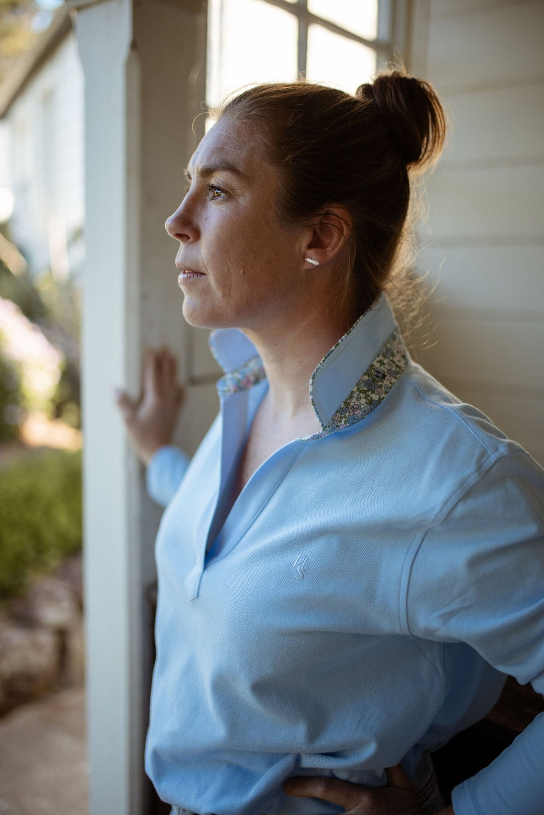 Harriet Polo in Light Blue - H&S Heritage