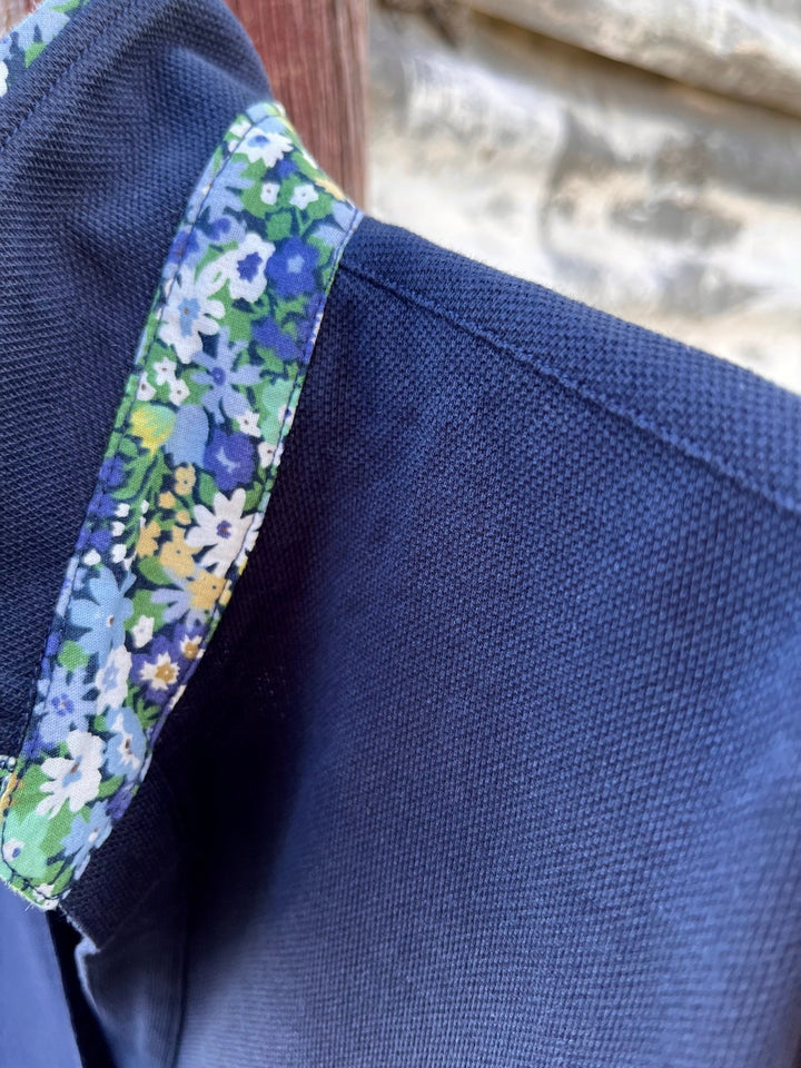 Harriet Polo in Navy - H&S Heritage