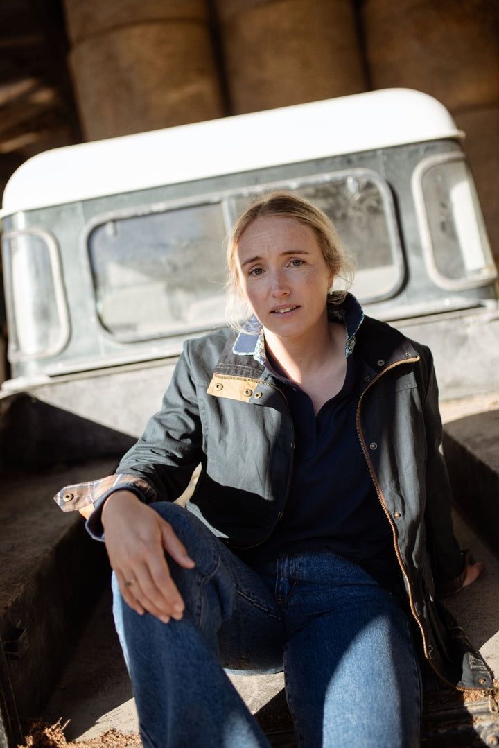 Harriet Polo in Navy - H&S Heritage