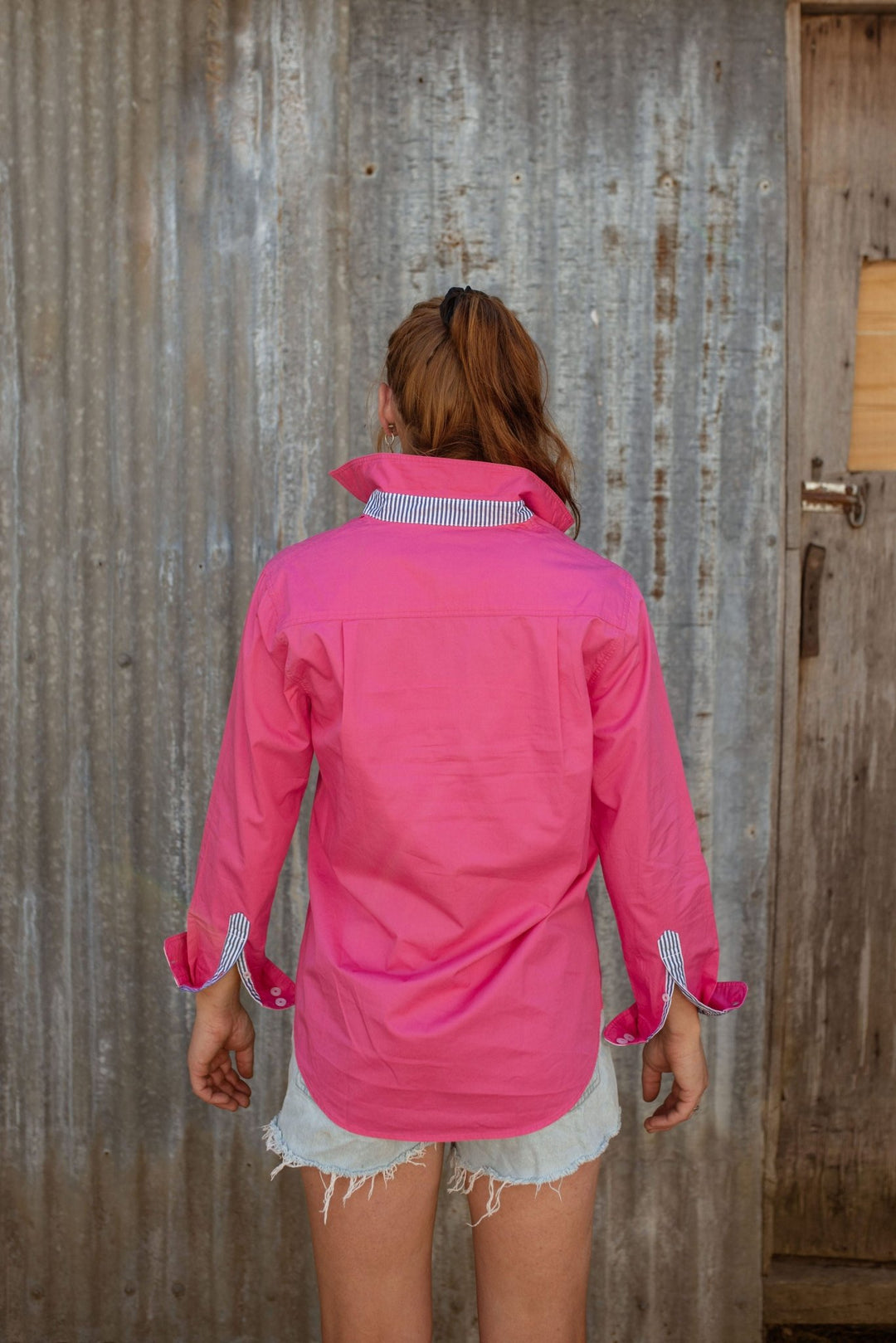 Heidi Workshirt in Bright Pink - H&S Heritage