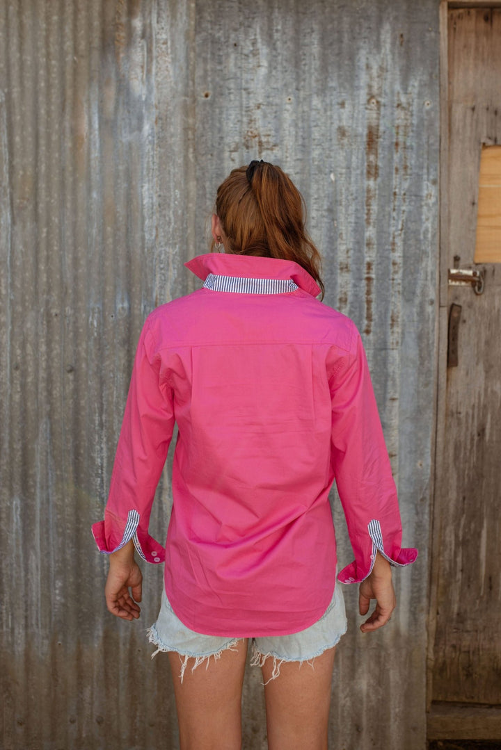 Heidi Workshirt in Bright Pink - H&S Heritage