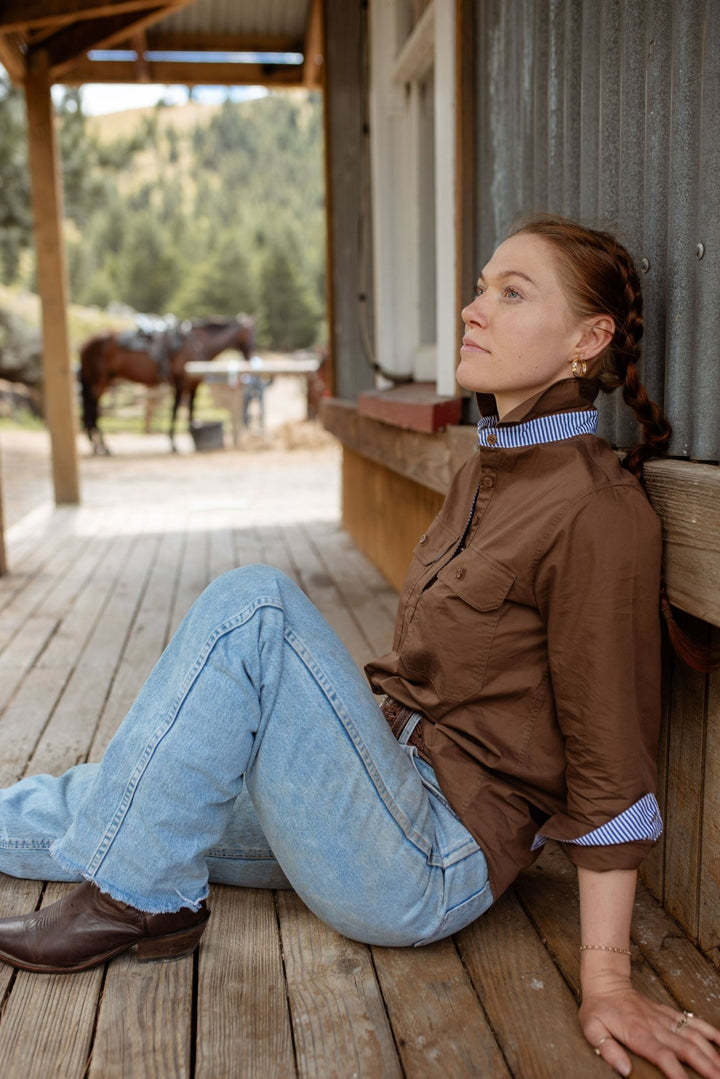 Heidi Workshirt in Chocolate - H&S Heritage