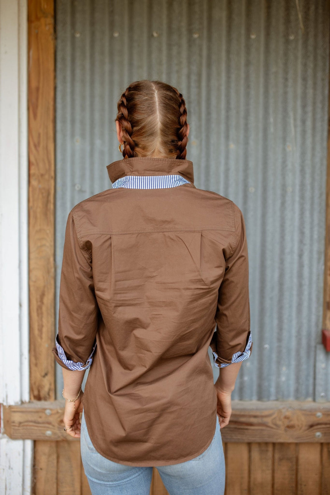 Heidi Workshirt in Chocolate - H&S Heritage