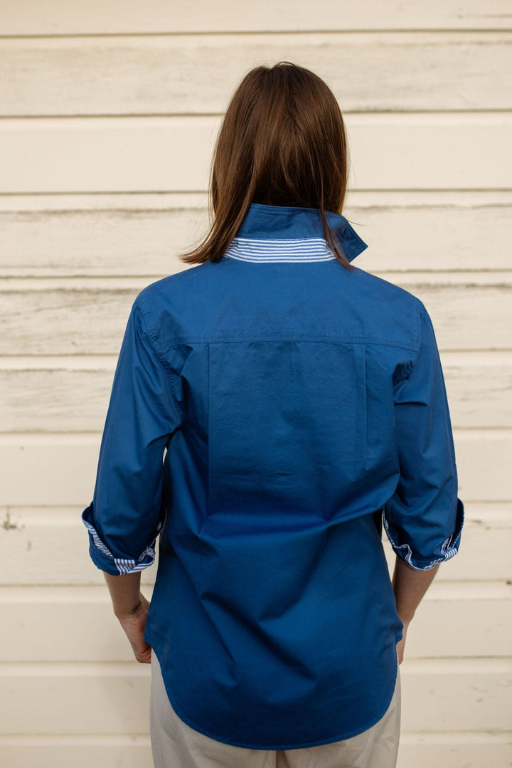 Heidi Workshirt in Cobalt Blue - H&S Heritage