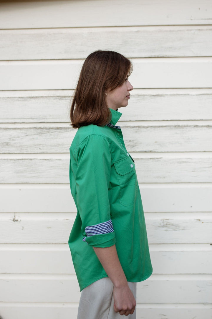 Heidi Workshirt in Emerald Green - H&S Heritage