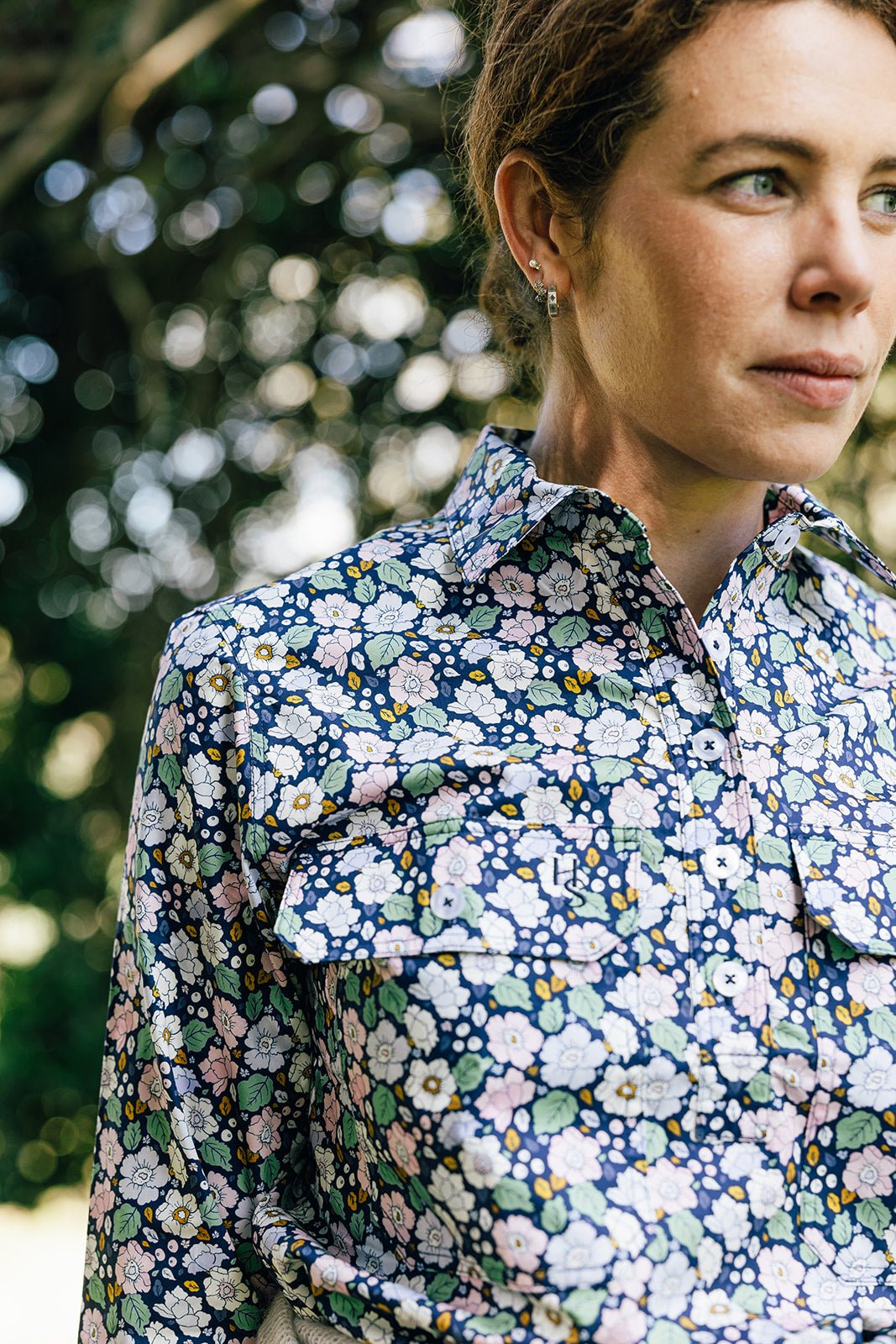 Heidi Workshirt in Floral - H&S Heritage