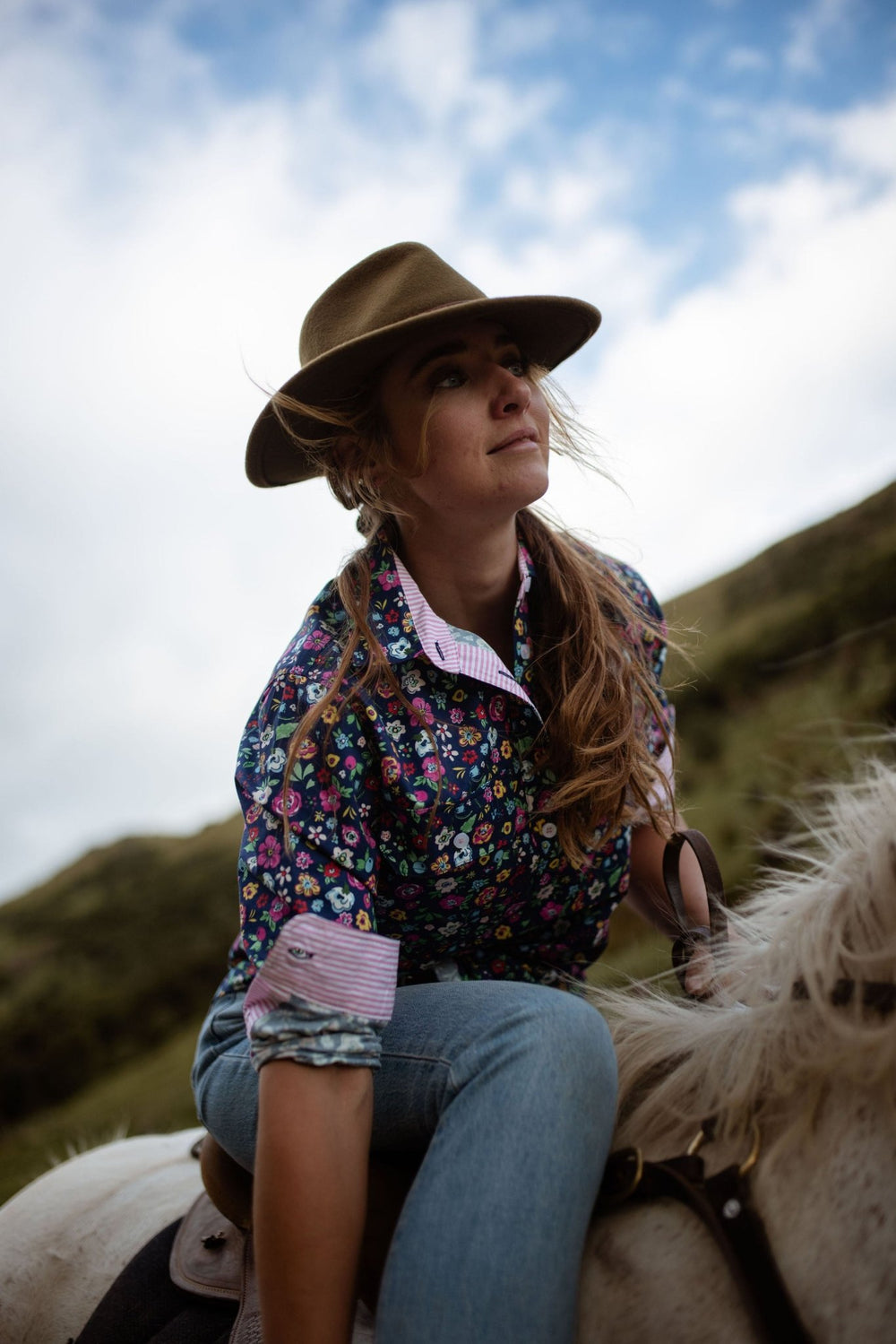 Heidi Workshirt in Floral - H&S Heritage