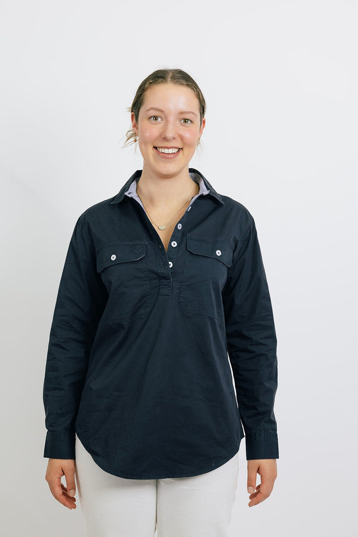 Heidi Workshirt in Navy - H&S Heritage