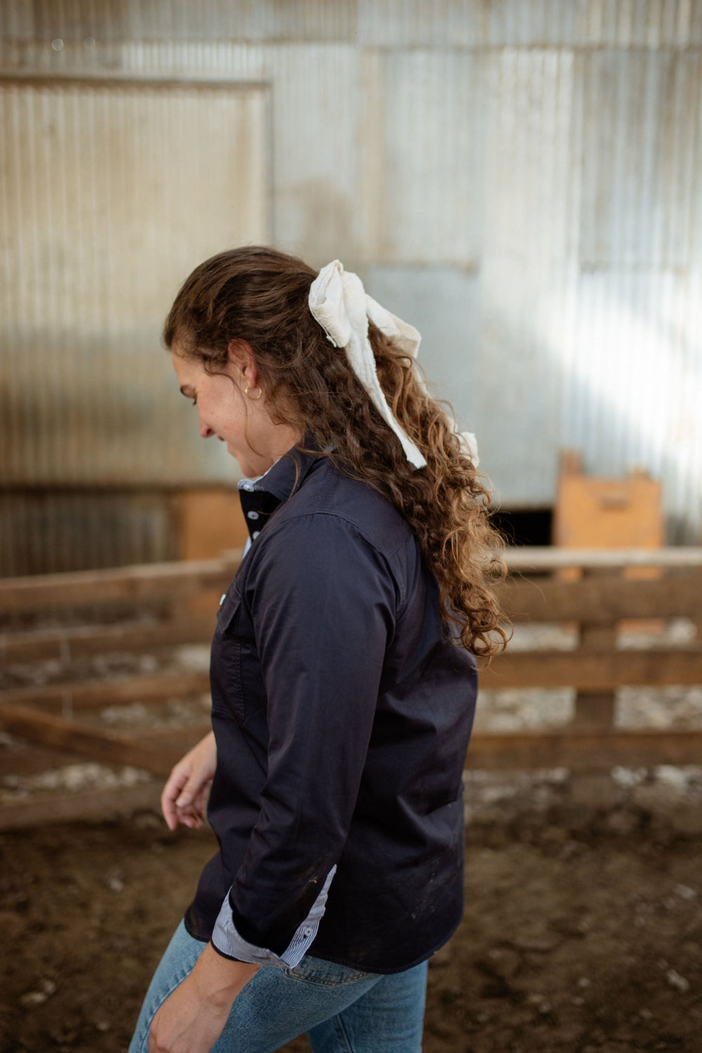 Heidi Workshirt in Navy - H&S Heritage