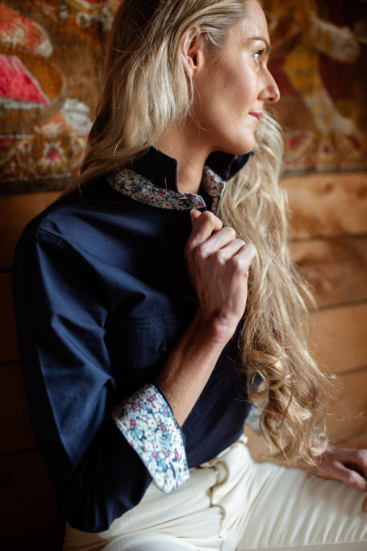 Heidi Workshirt in Navy Oxford Cotton - H&S Heritage
