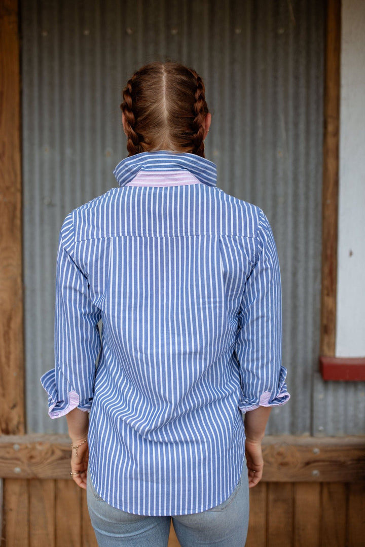 Heidi Workshirt in Oxford Cotton Stripe - H&S Heritage