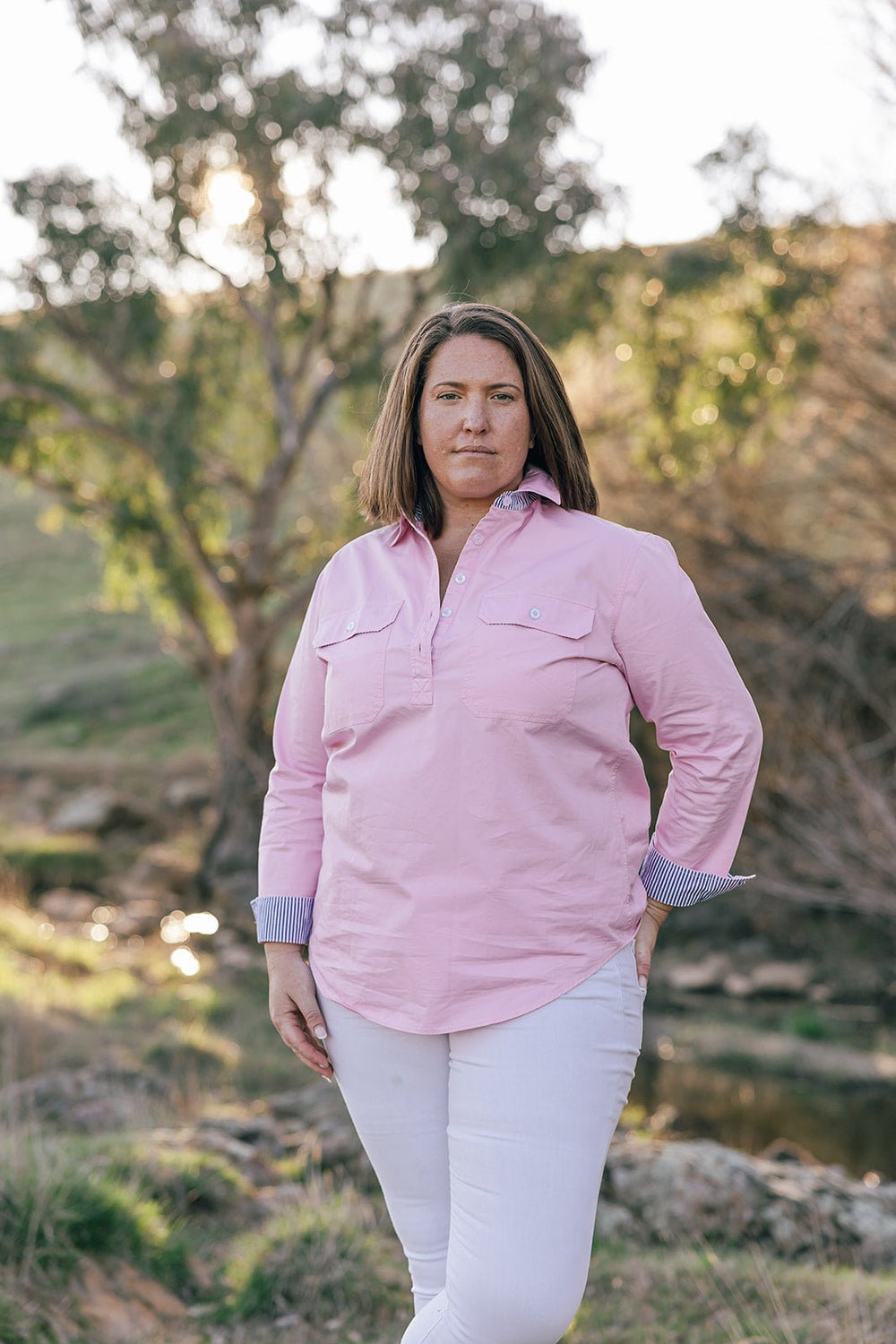 Heidi Workshirt in Pink - H&S Heritage