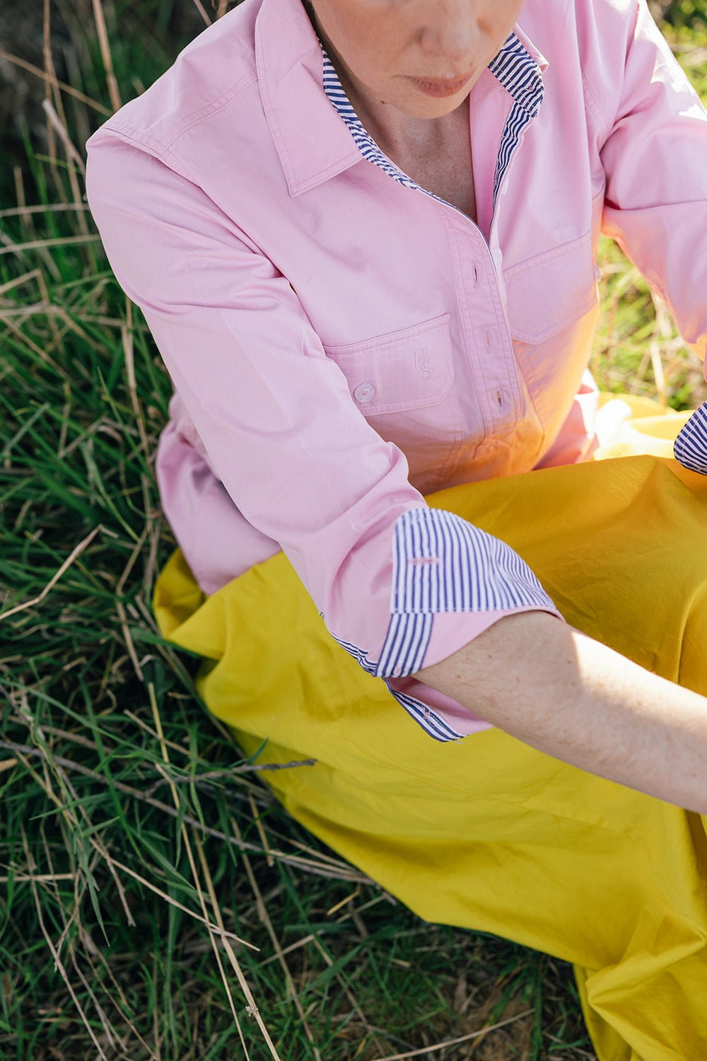 Heidi Workshirt in Pink - H&S Heritage