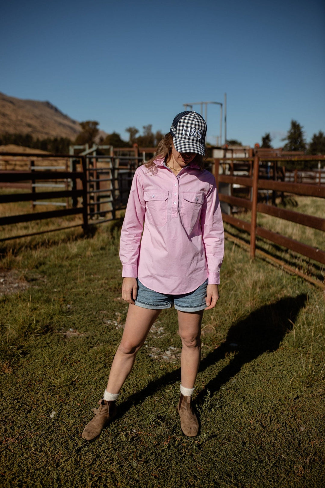 Heidi Workshirt in Pink - H&S Heritage