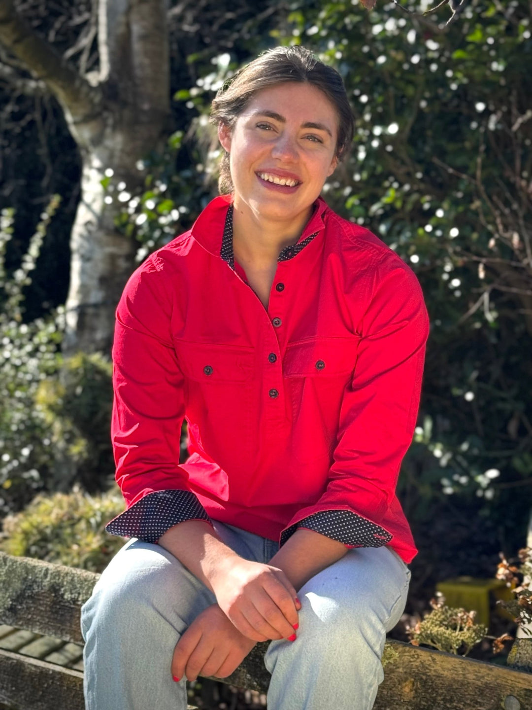 Heidi Workshirt in Red - H&S Heritage