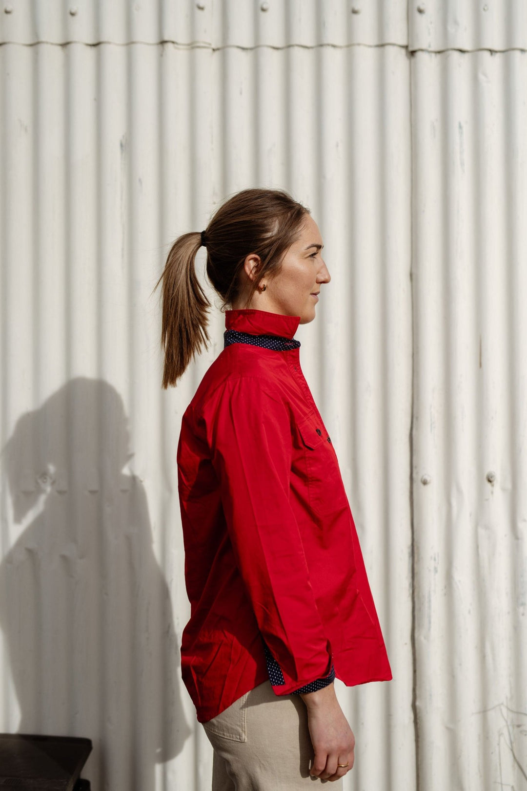 Heidi Workshirt in Red - H&S Heritage