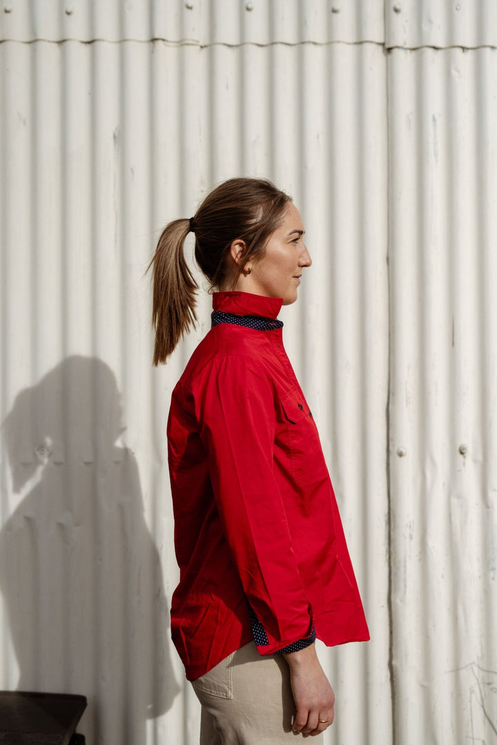 Heidi Workshirt in Red - H&S Heritage
