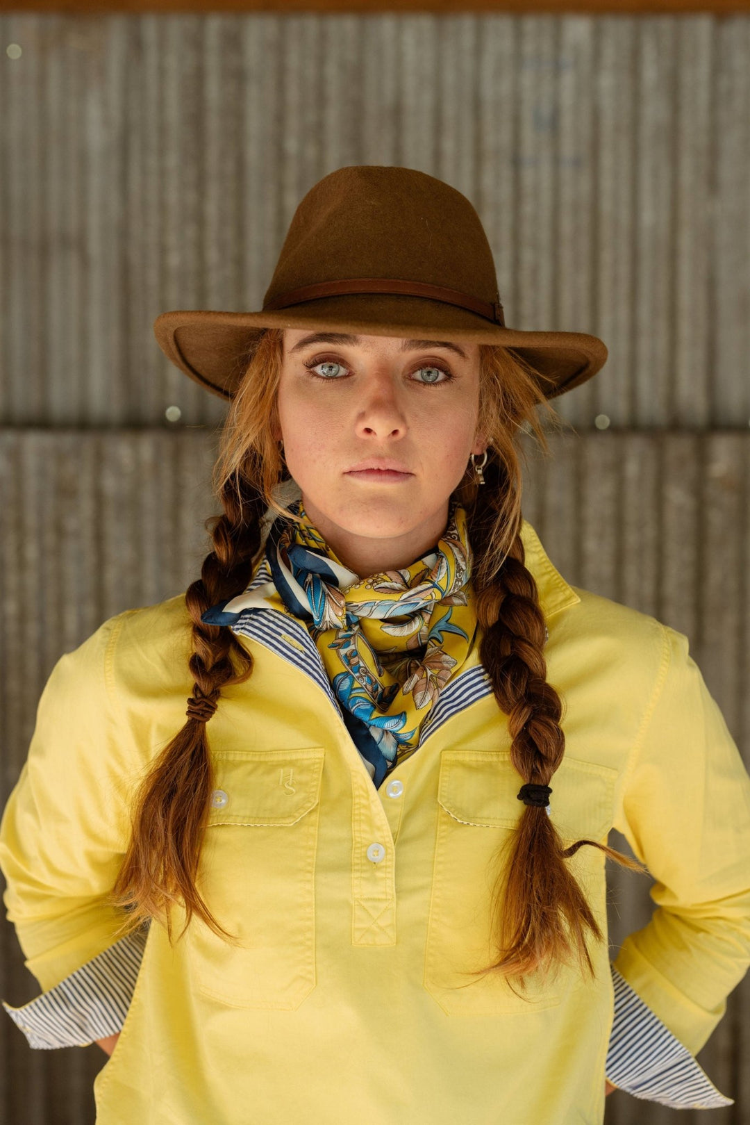 Heidi Workshirt in Yellow - H&S Heritage