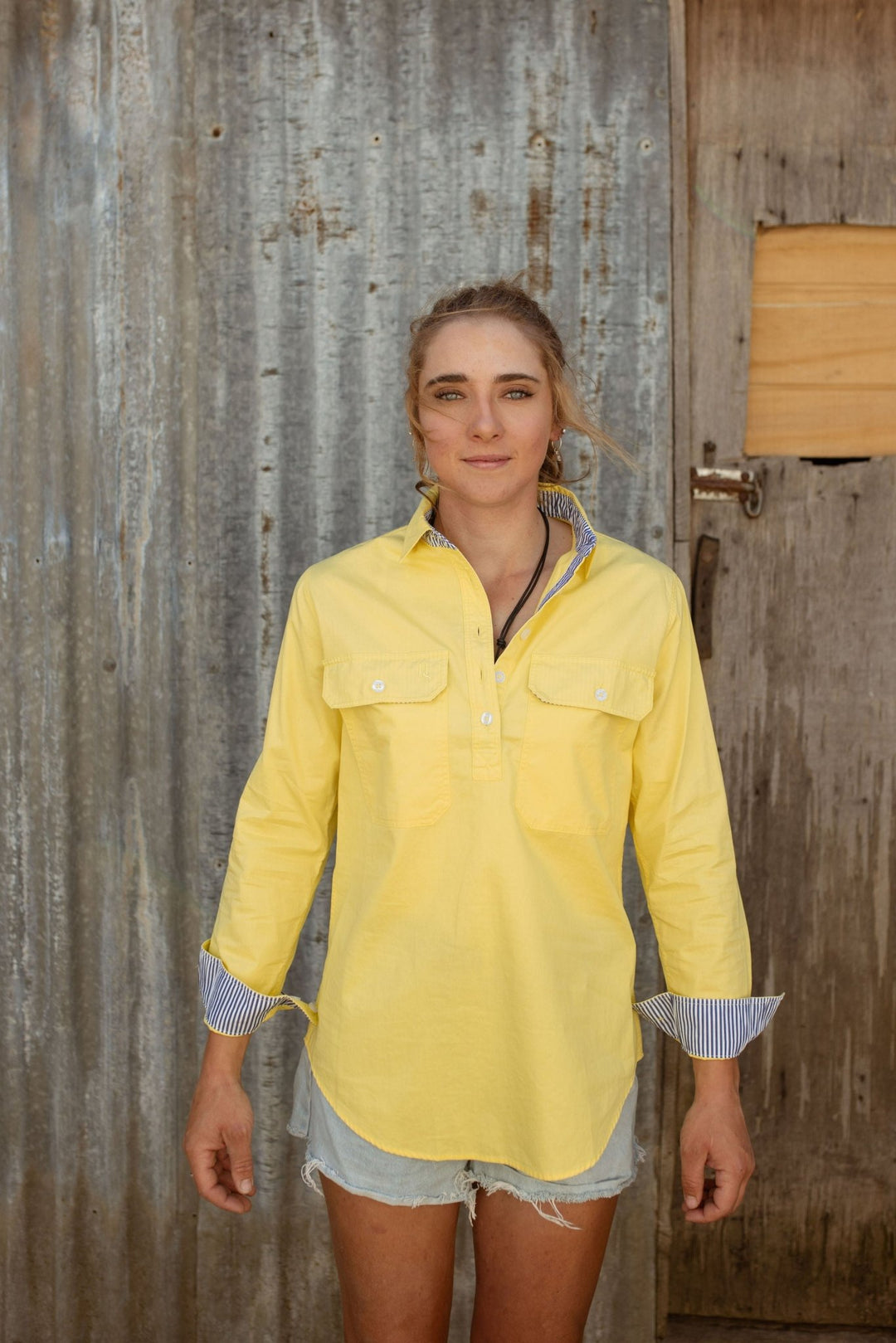 Heidi Workshirt in Yellow - H&S Heritage