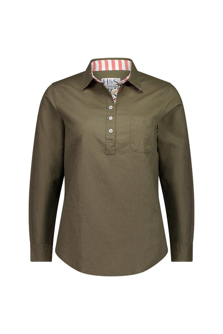 Jenna Linen Cotton Blend Shirt - H&S Heritage