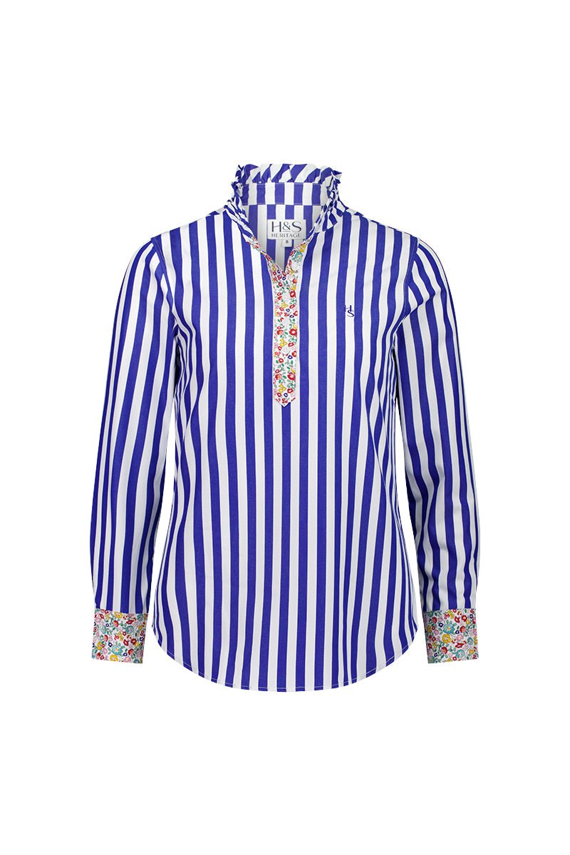 Josie Ruffle Collar Cotton Shirt - H&S Heritage