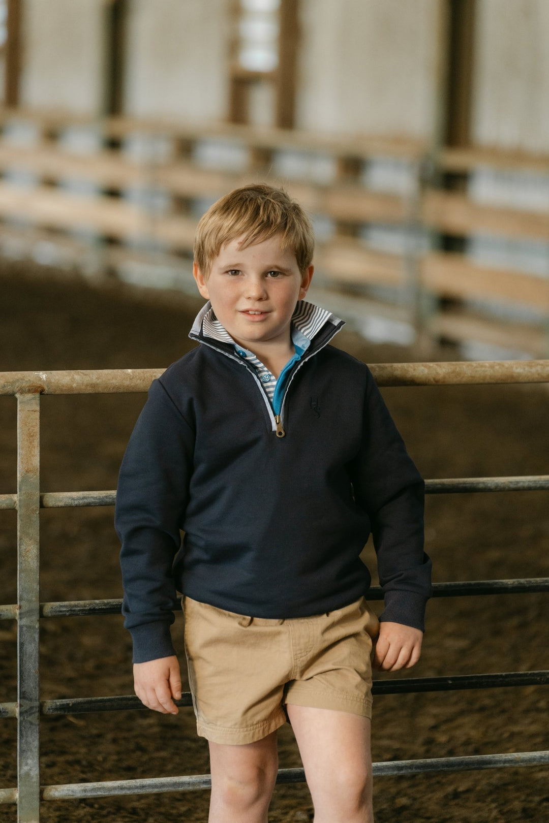 Louie 1/4 Zip in Navy - H&S Heritage