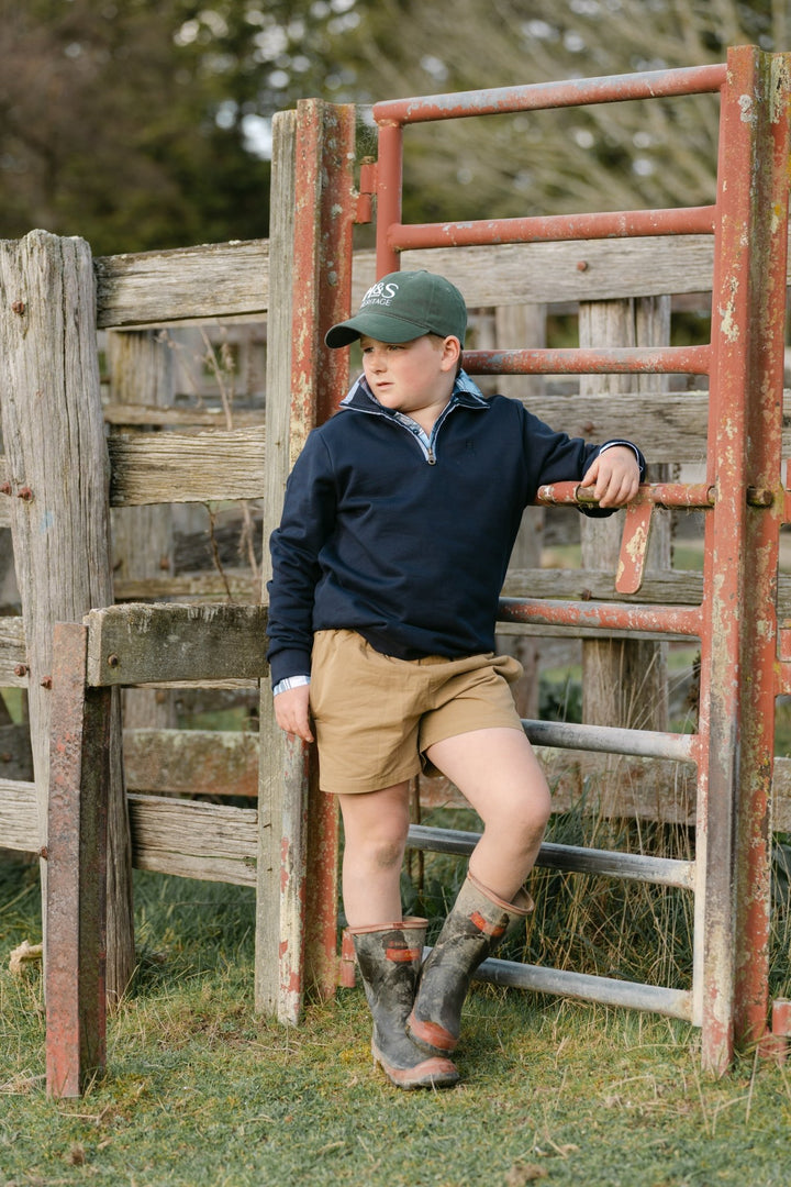 Louie 1/4 Zip in Navy - H&S Heritage