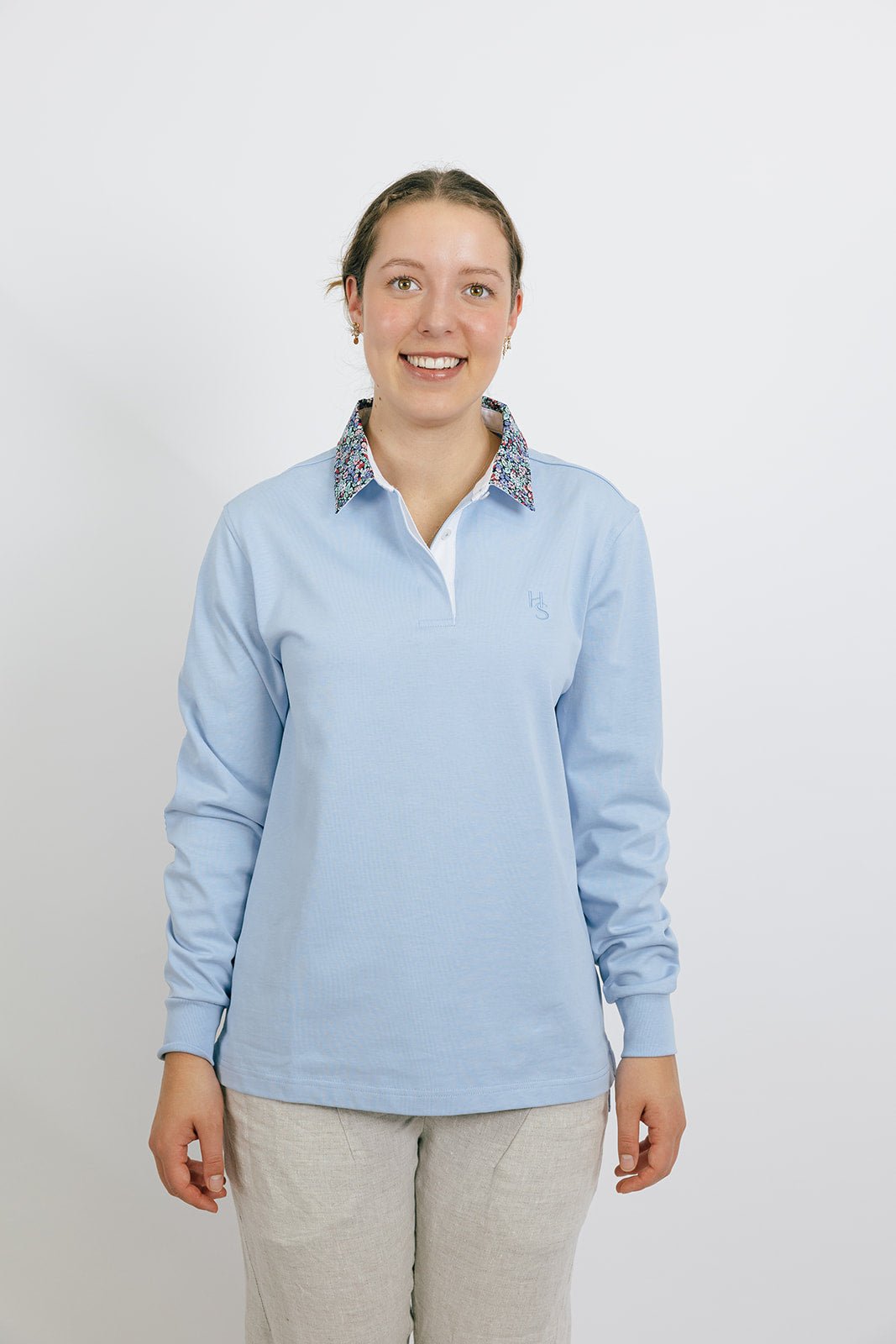 Lucy Rugby in Light Blue - H&S Heritage