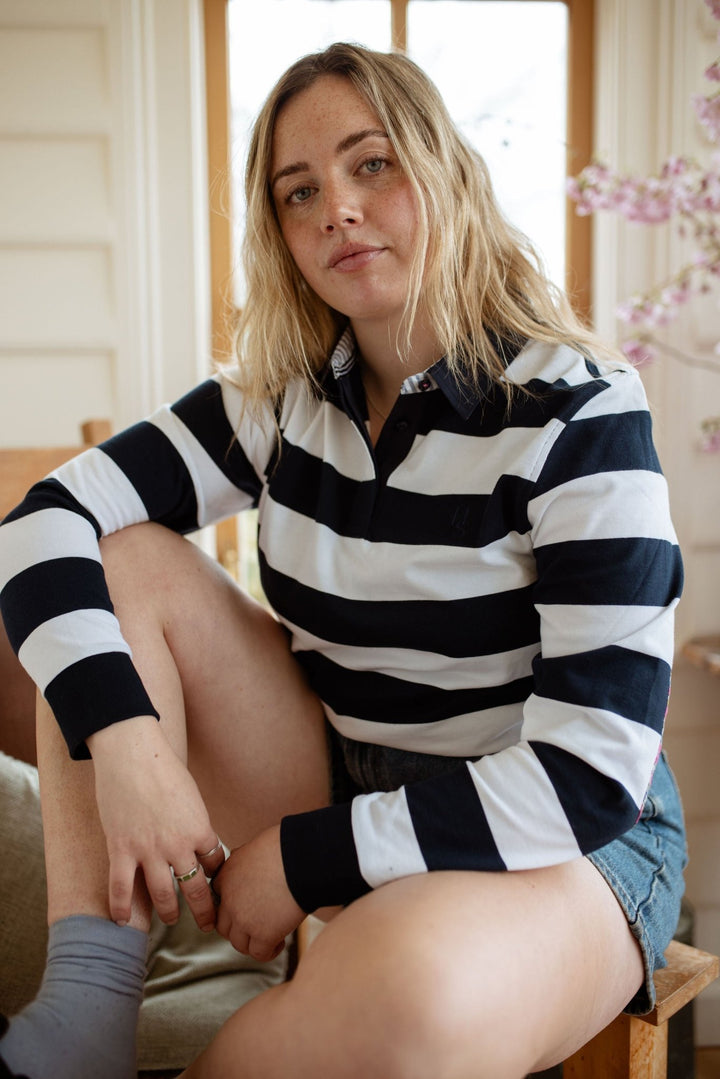 Lucy Rugby in Navy and White Stripe - H&S Heritage