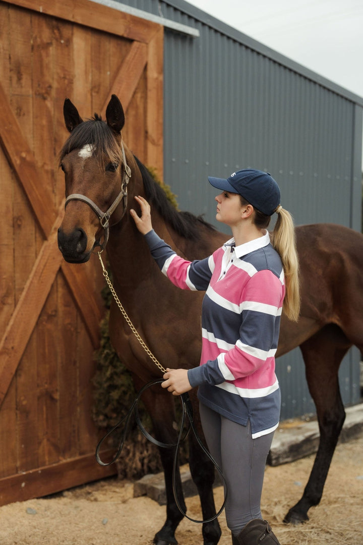 Lucy Rugby in Pink and Blue Stripe - H&S Heritage