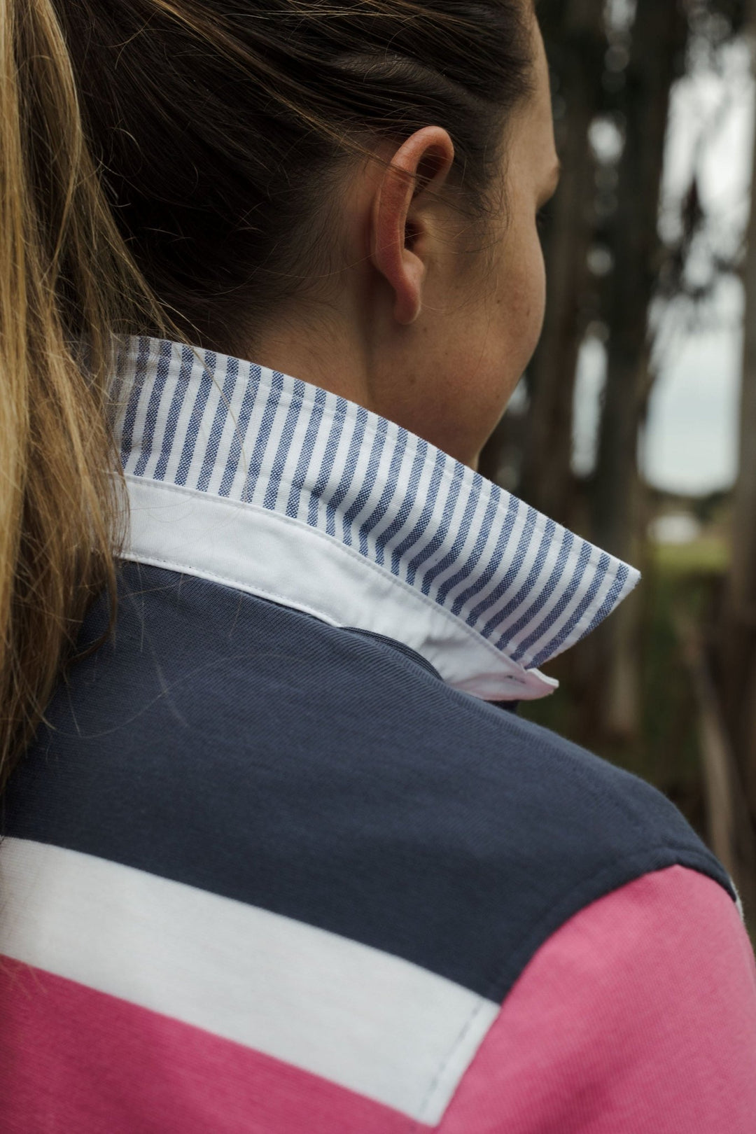 Lucy Rugby in Pink and Blue Stripe - H&S Heritage