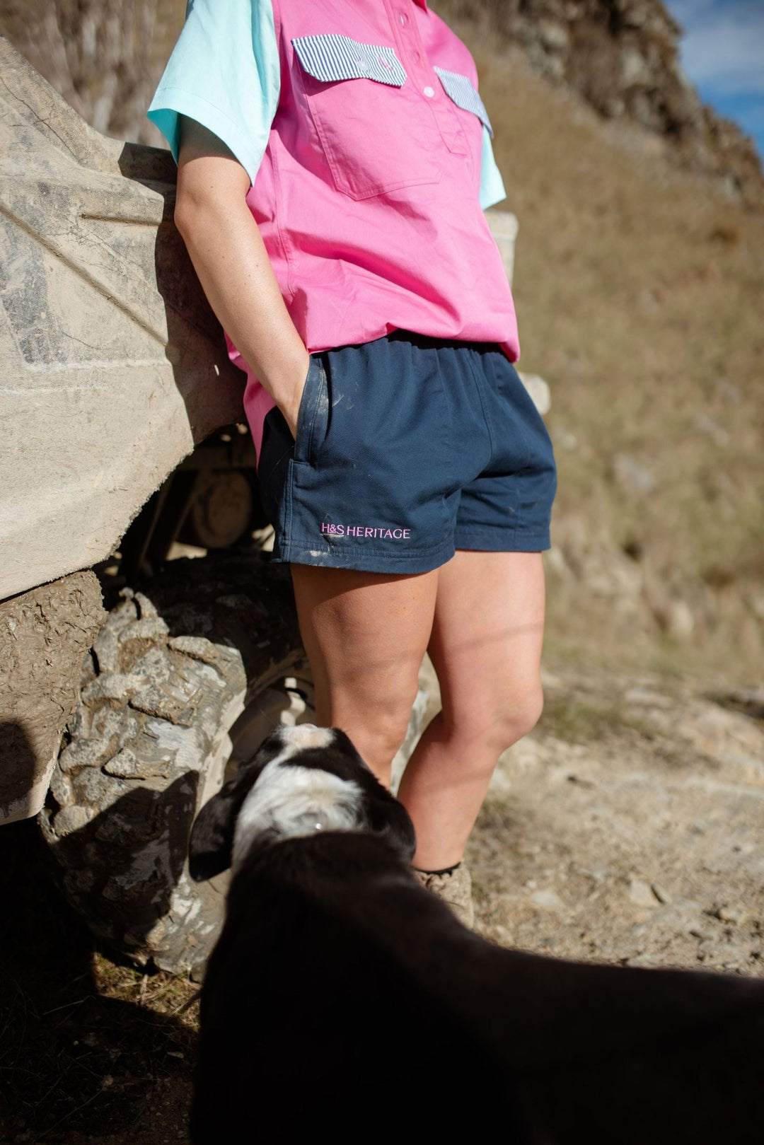 Maggie Stubbies in Navy - H&S Heritage