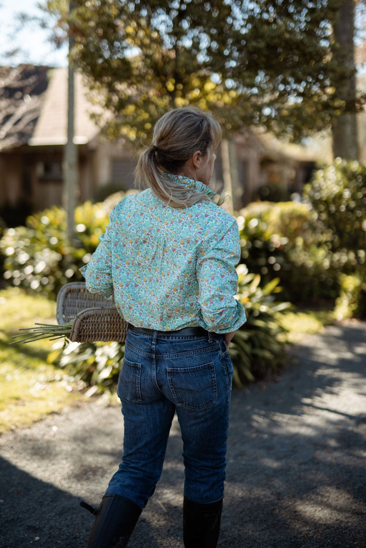Margot Ruffle Collar Cotton Shirt - H&S Heritage