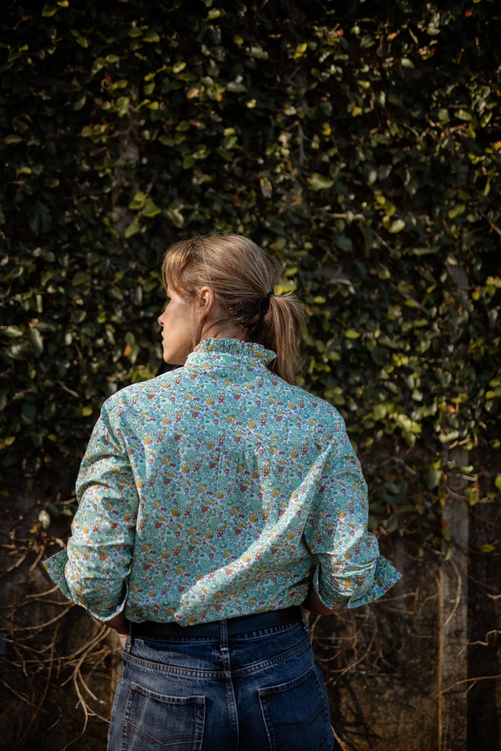 Margot Ruffle Collar Cotton Shirt - H&S Heritage