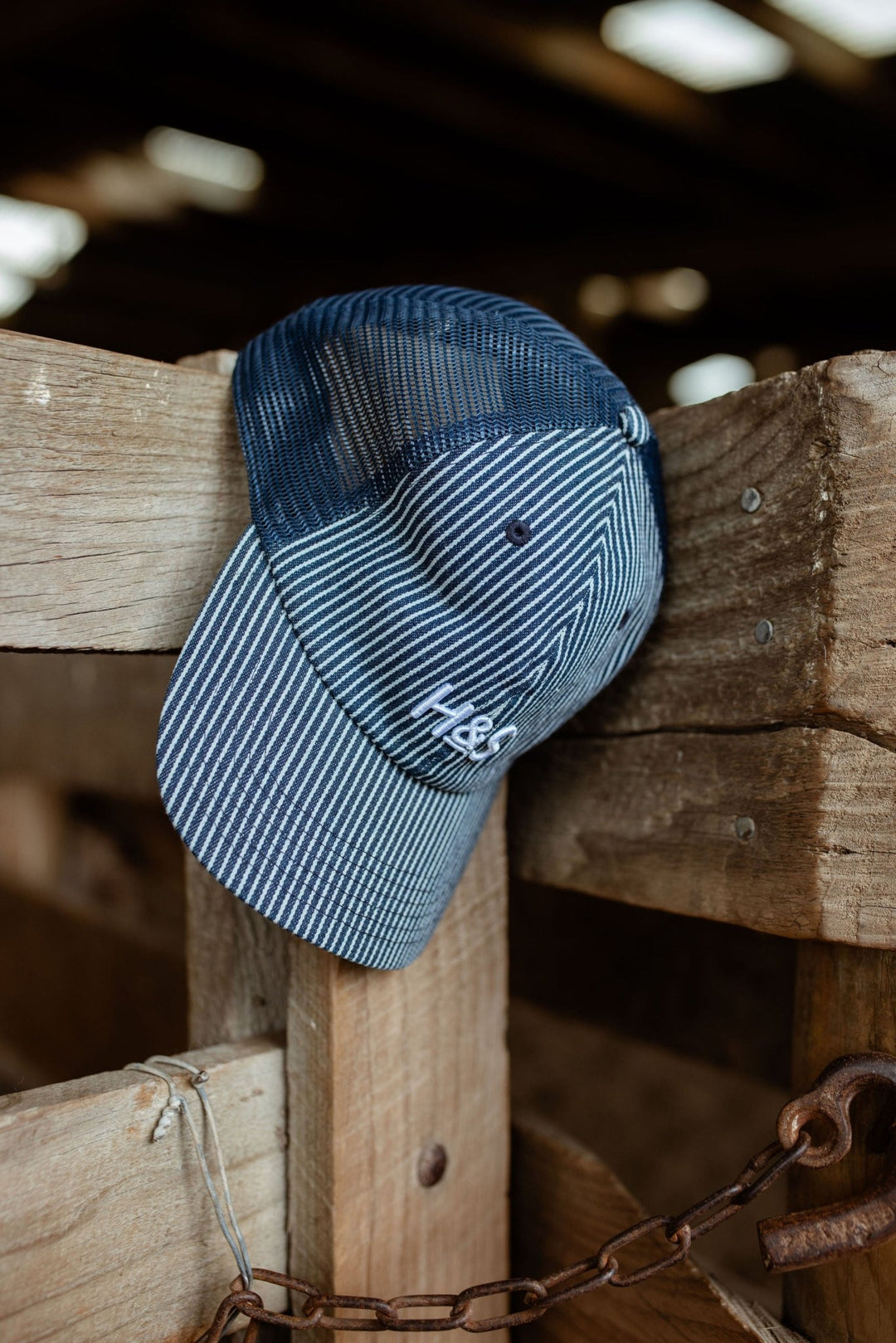 Navy Stripe Trucker Cap - H&S Heritage