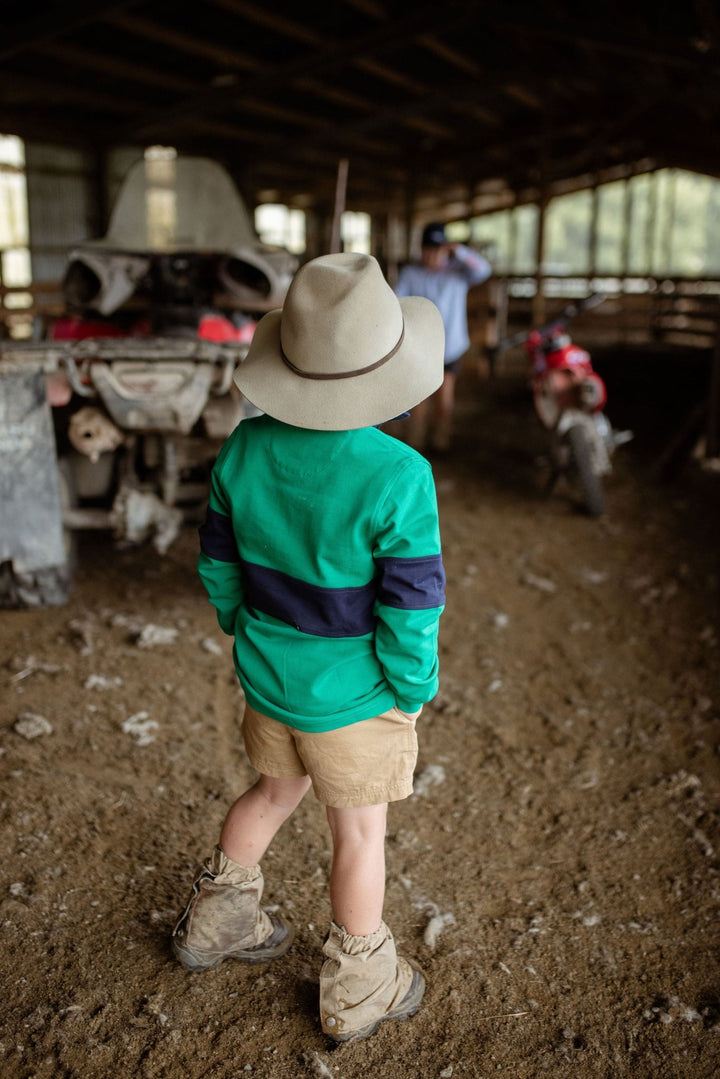 Sammy Rugby in Emerald Green and Navy - H&S Heritage