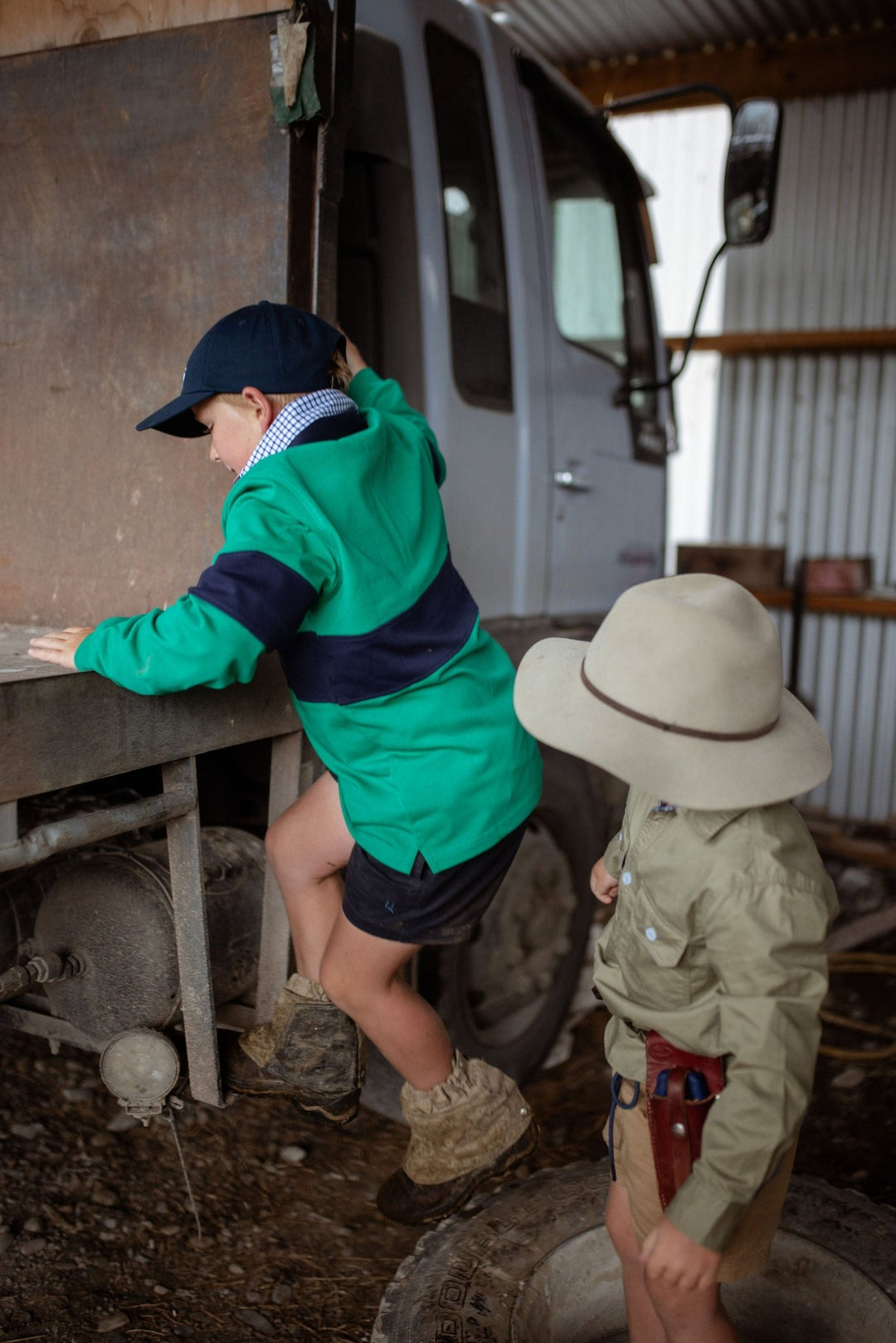 Sammy Rugby in Emerald Green and Navy - H&S Heritage