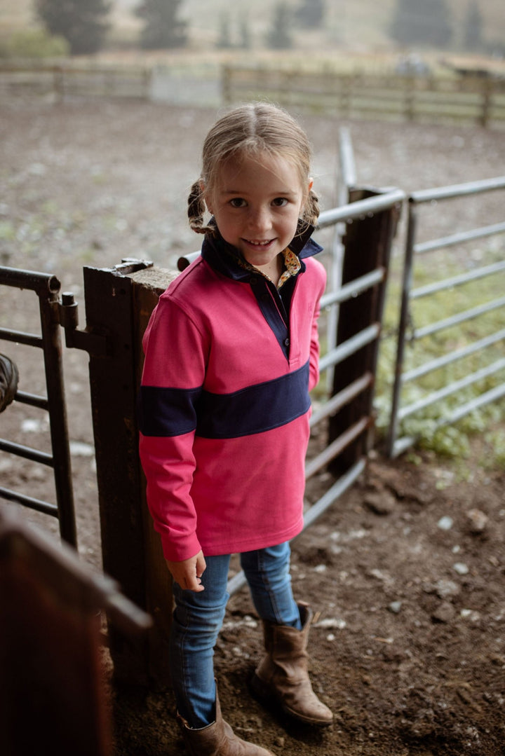 Sammy Rugby in Pink and Navy - H&S Heritage