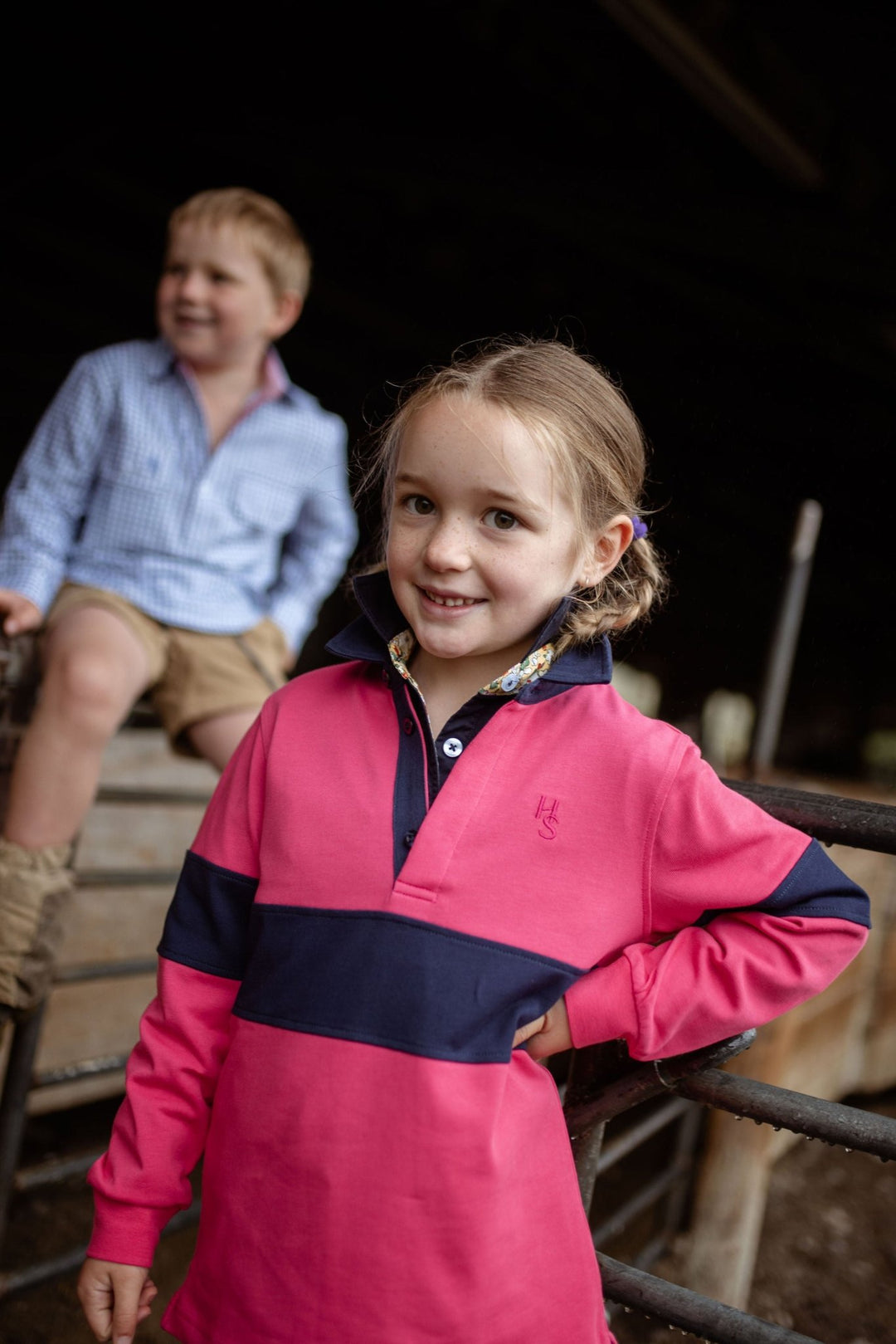 Sammy Rugby in Pink and Navy - H&S Heritage