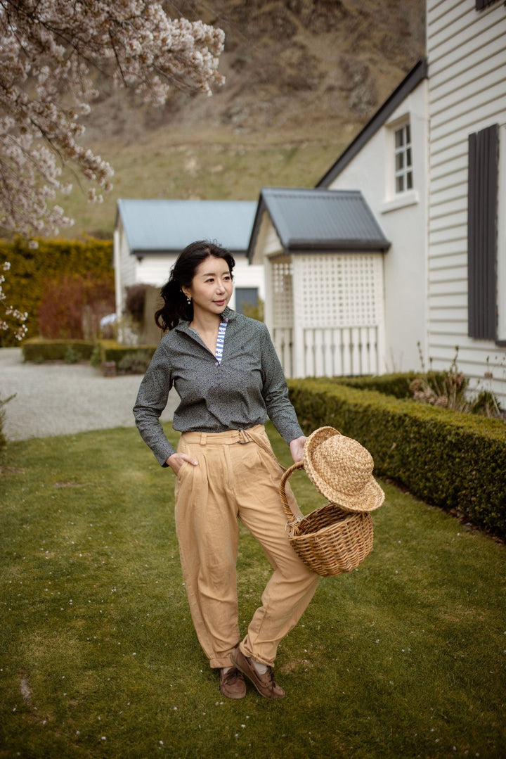Sophia Ruffle Collar Cotton Shirt - H&S Heritage