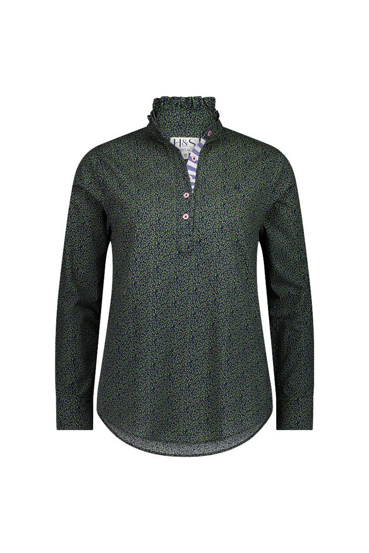 Sophia Ruffle Collar Cotton Shirt - H&S Heritage