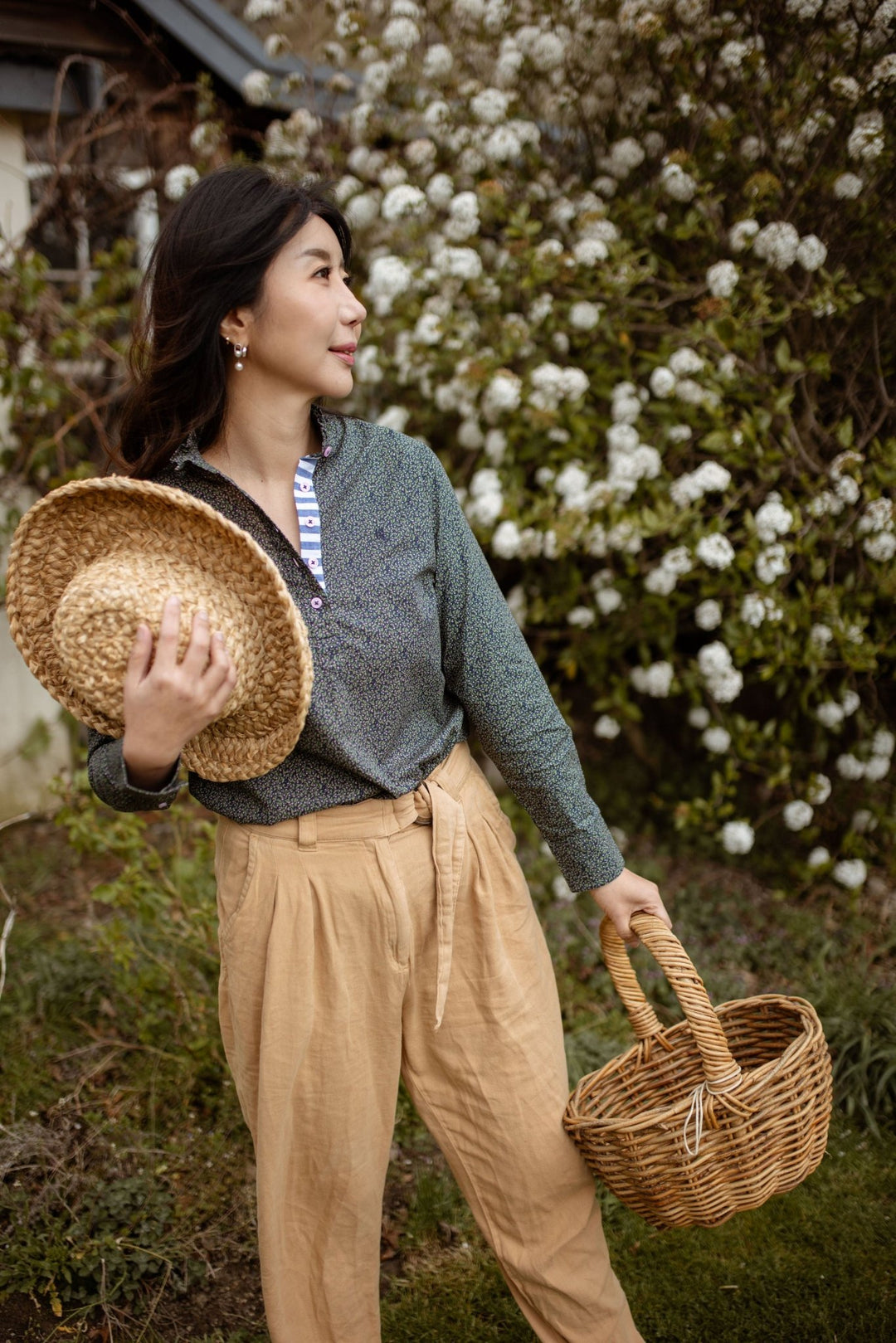 Sophia Ruffle Collar Cotton Shirt - H&S Heritage