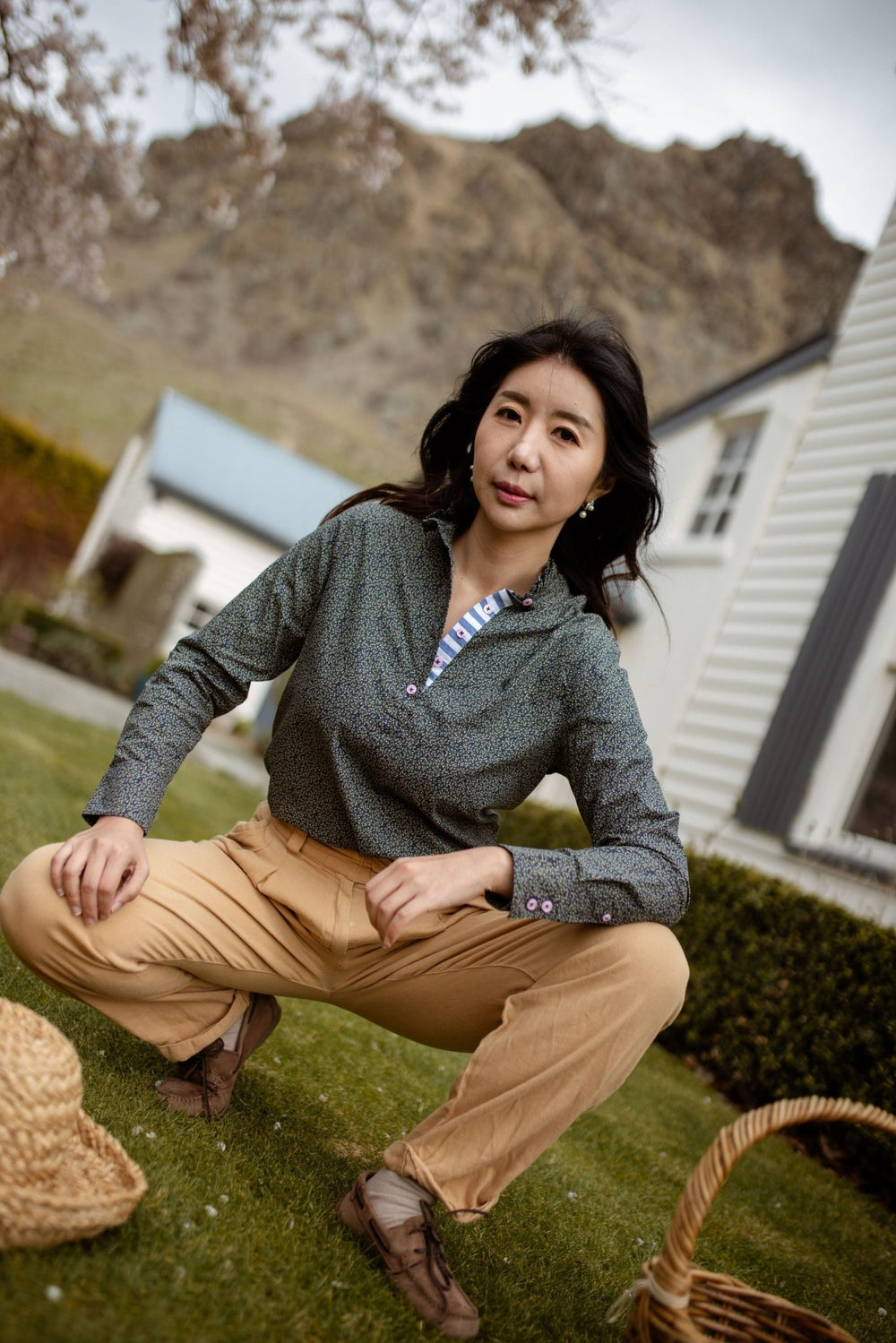 Sophia Ruffle Collar Cotton Shirt - H&S Heritage