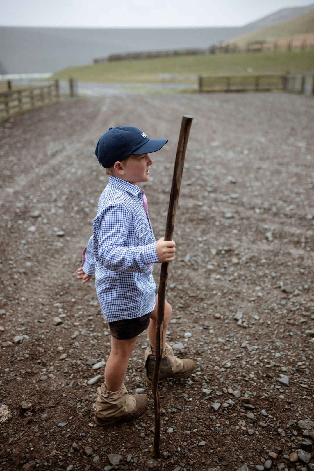 Stevie Workshirt in Blue Check - H&S Heritage