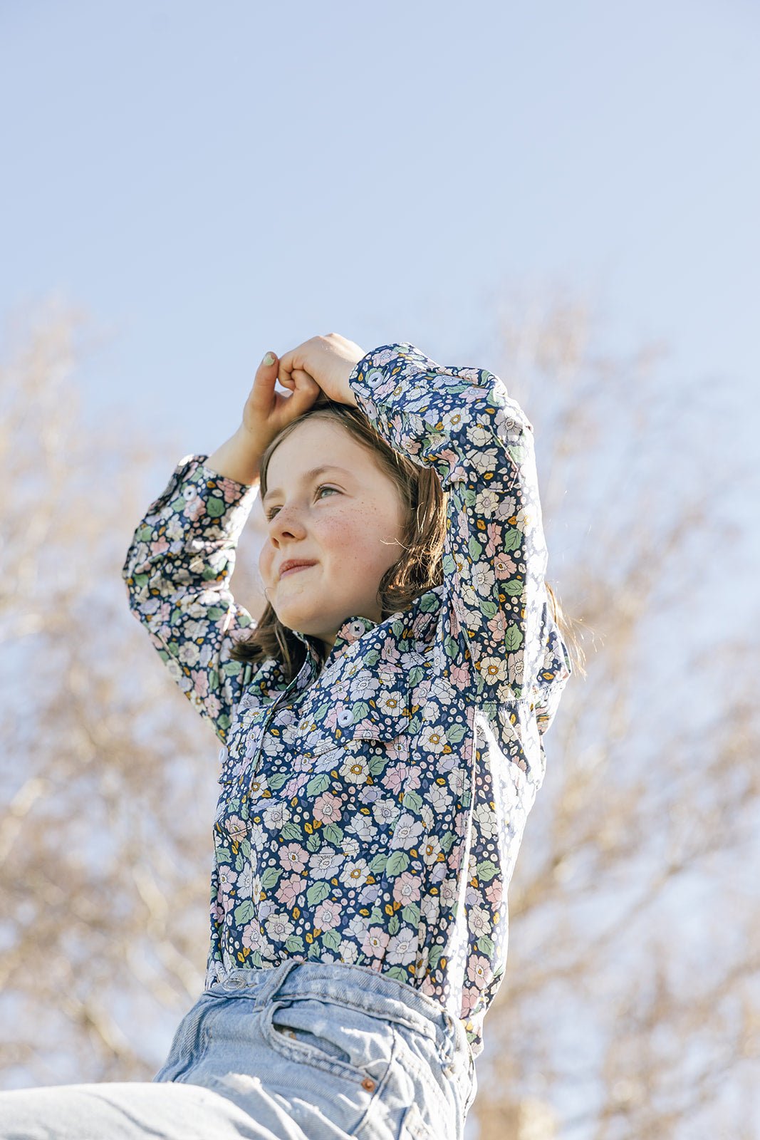 Stevie Workshirt in Floral - H&S Heritage