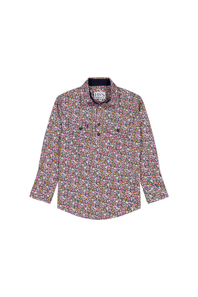 Stevie Workshirt in Floral - H&S Heritage