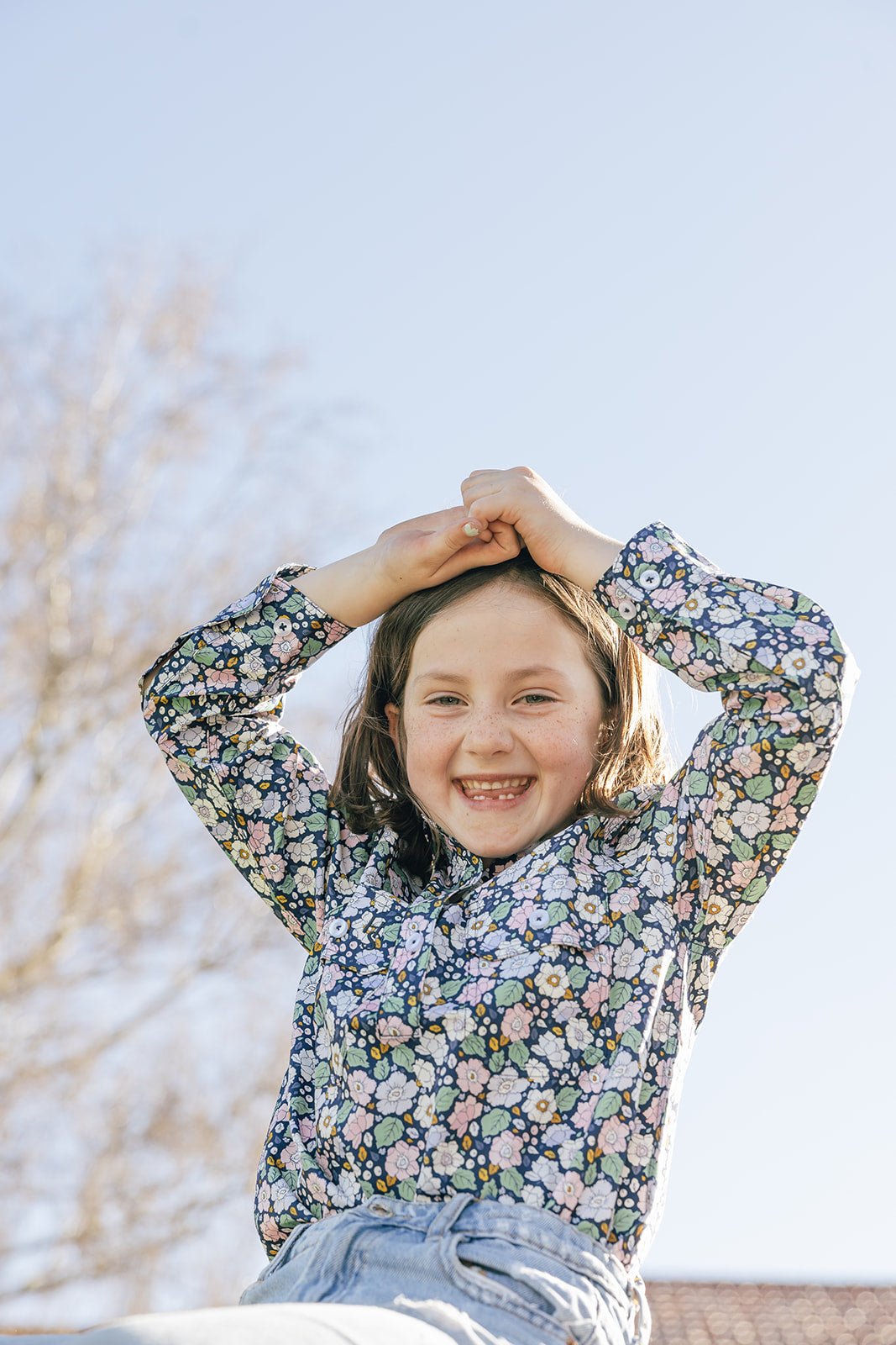 Stevie Workshirt in Floral - H&S Heritage