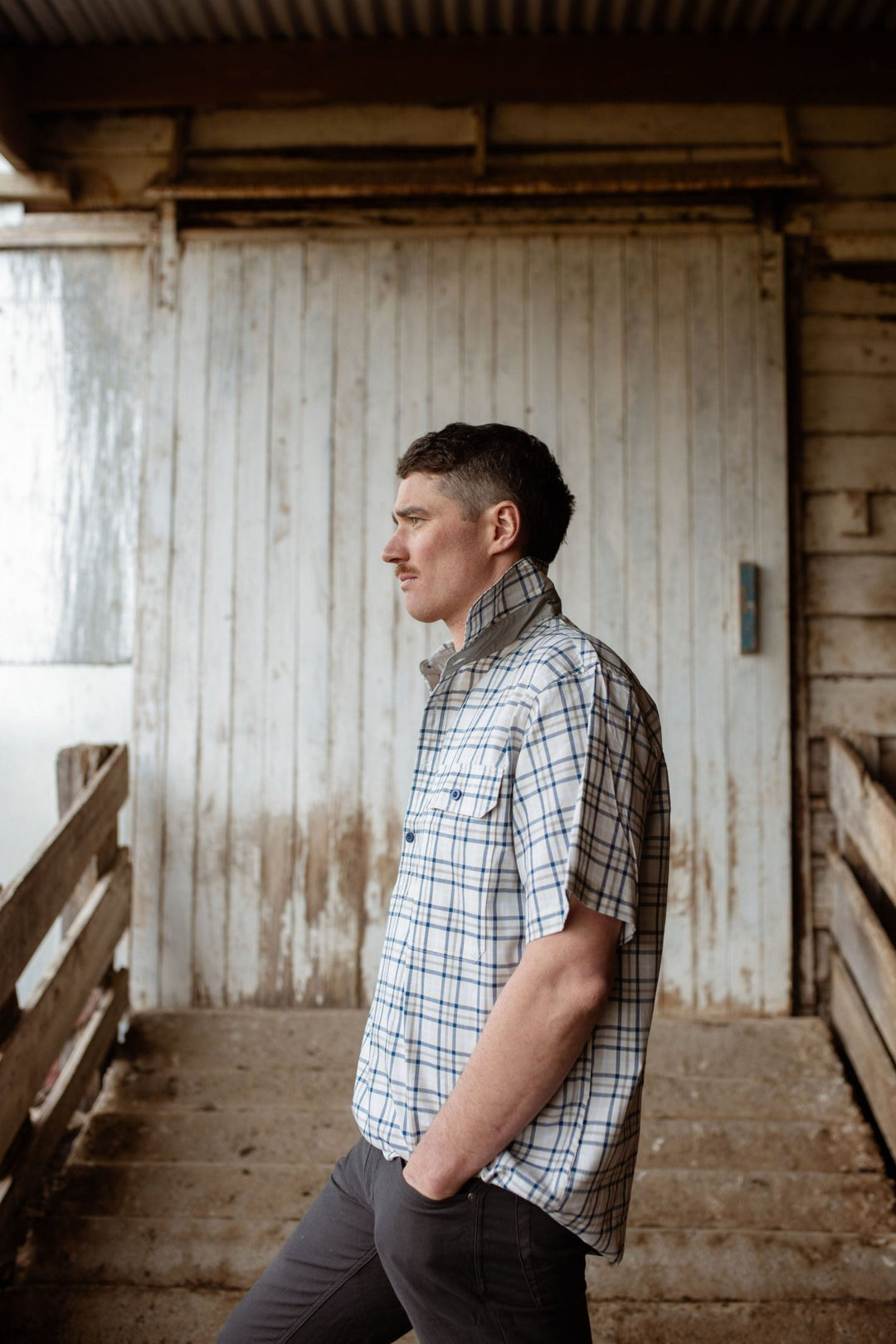 Toby Workshirt in Check - H&S Heritage